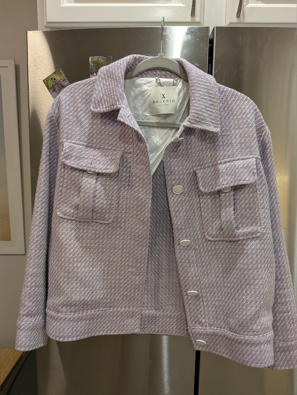 Lavender Tweed Jacket - Women's Casual Coat